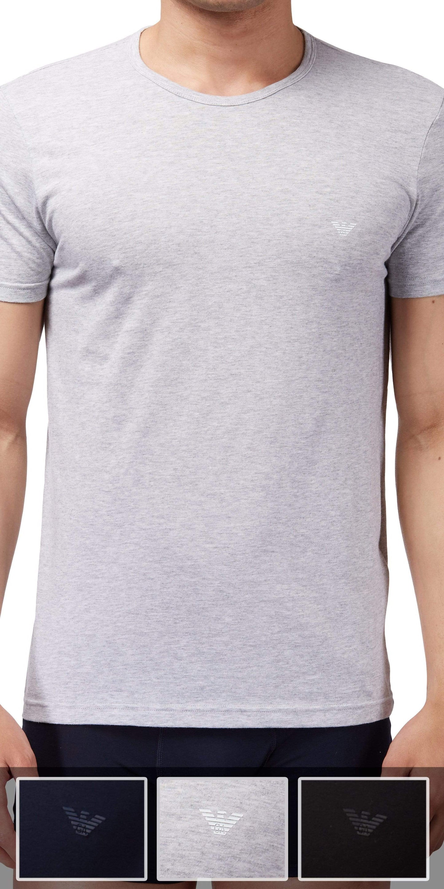 Emporio Armani 3-Pack T-shirt Gray-black-navy