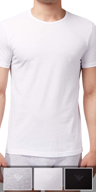 Emporio Armani 3-Pack T-shirt Gray-white-black