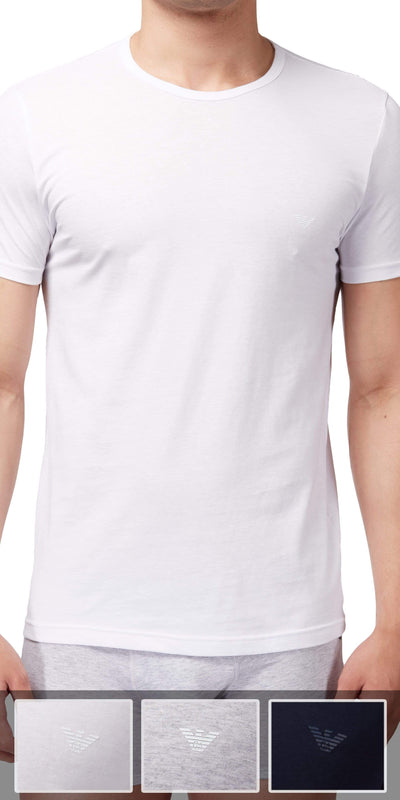 Emporio Armani 3-Pack T-shirt Gray-white-navy
