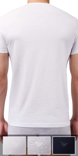 Emporio Armani 3-Pack T-shirt Gray-white-navy thumbnail 4