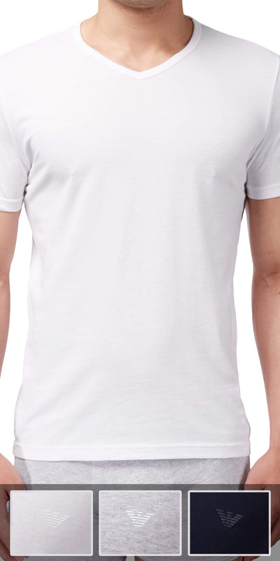 Emporio Armani 3-Pack T-shirt Gray-white-navy