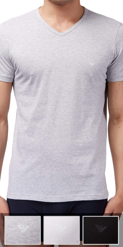 Emporio Armani 3-Pack T-shirtGray-white-black