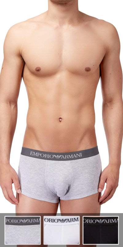 Emporio Armani 3-Pack Trunk Gray-white-black - 111610cc722