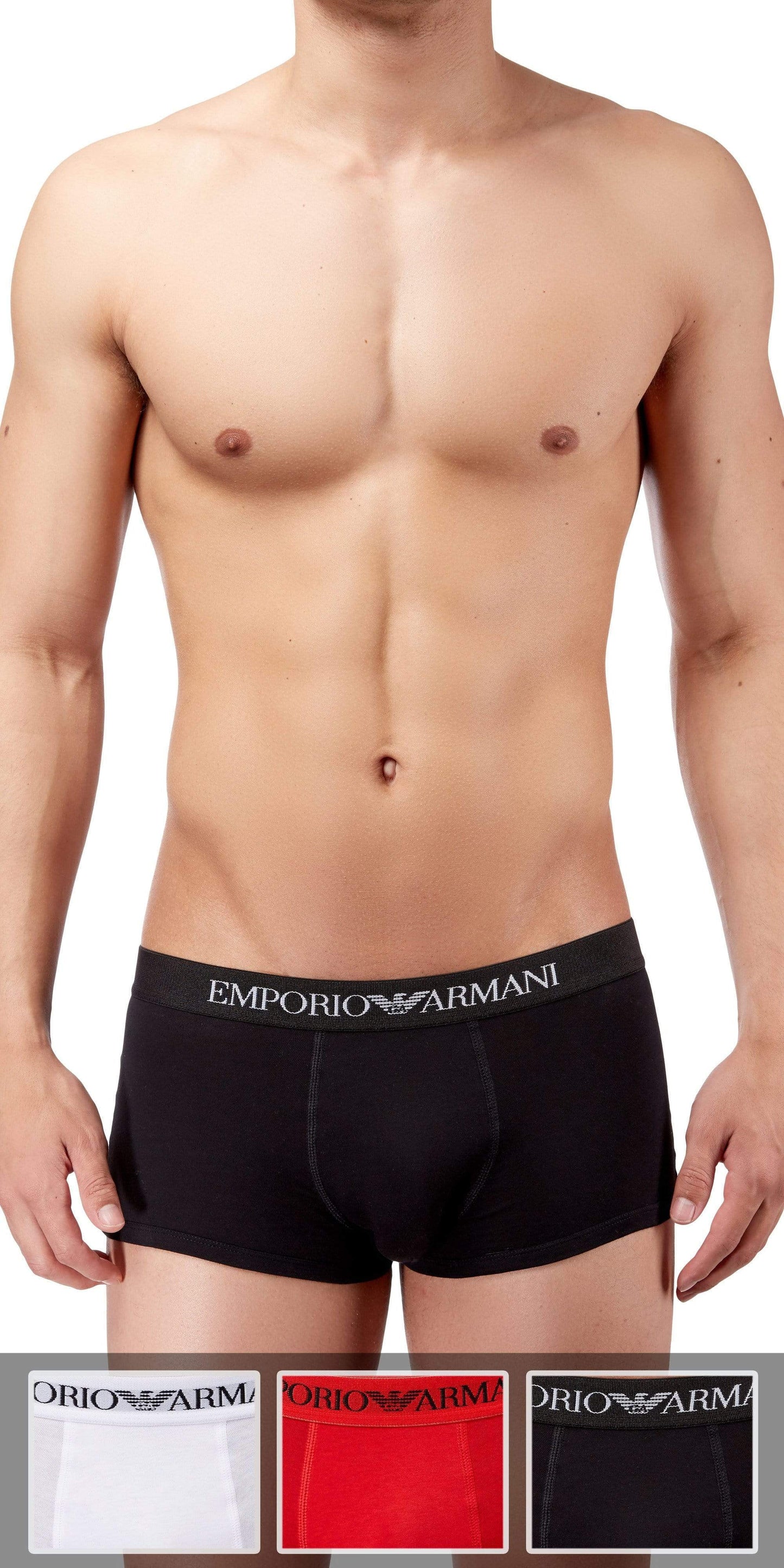 Emporio Armani 3-Pack Trunk Red-white-black - 111610cc722