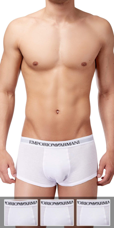 Emporio Armani 3-Pack Trunk White