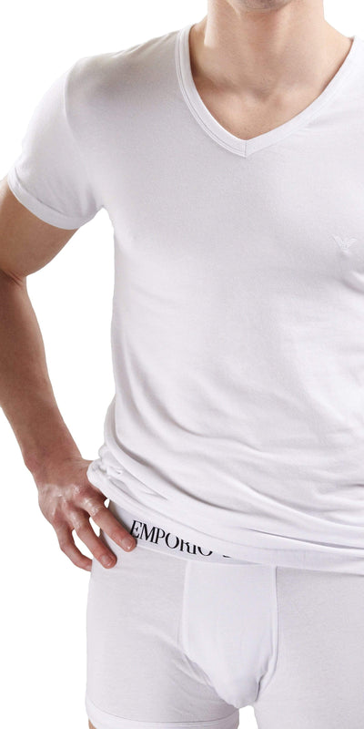 Emporio Armani V-neck Shirt White - 110810cc718