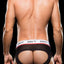 Envy Black Logo Elastic Low-Rise Mesh Jock Brief