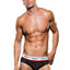 Envy Black Logo Elastic Low-Rise Mesh Jock Brief