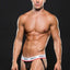 Envy Black Logo Elastic Low Rise Mesh Jockstrap