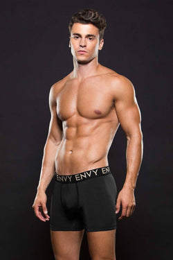 Envy Black Microfiber Logo Elastic Low Rise Boxer thumbnail 1