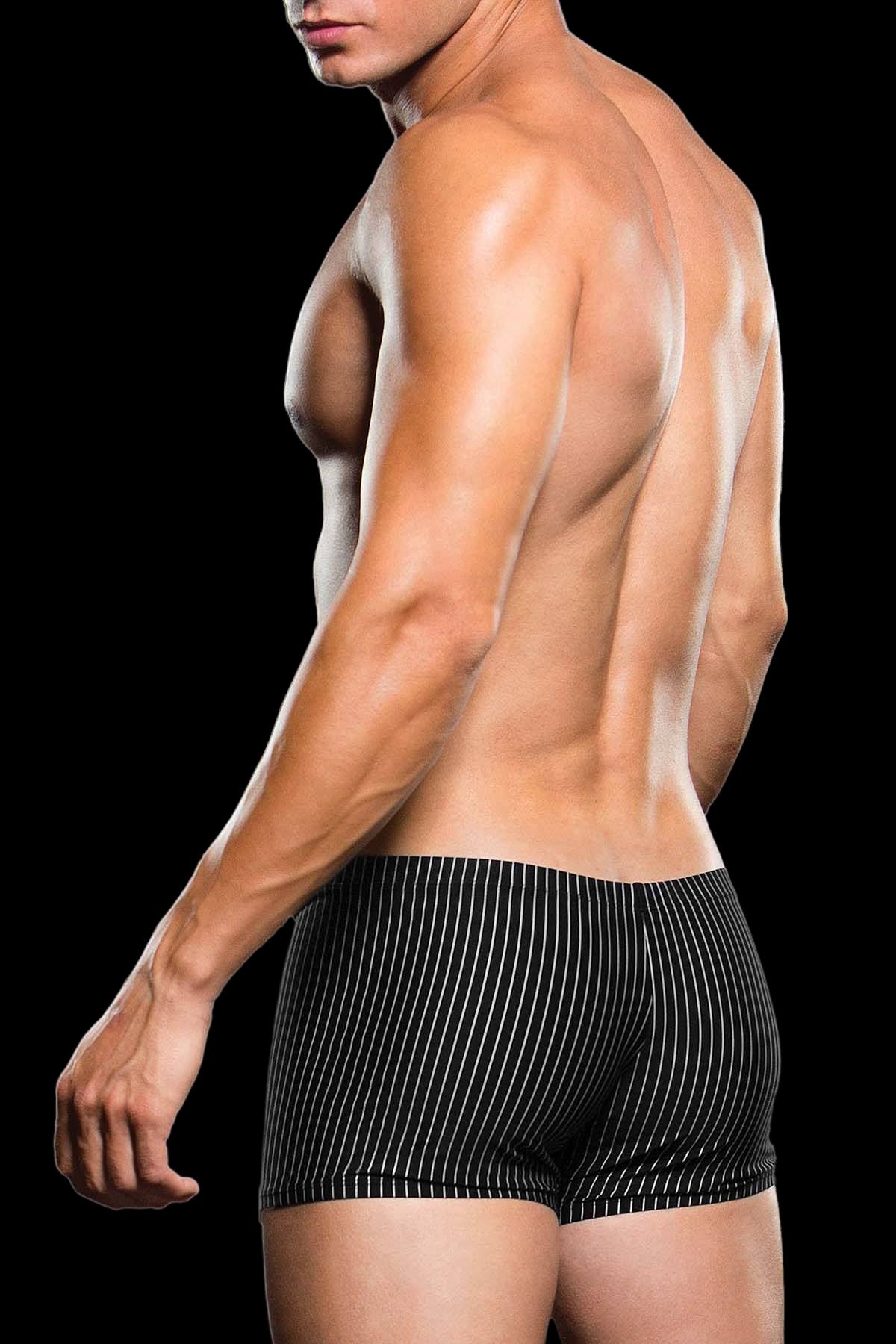 Envy Black Microfiber Pinstripe Boxer