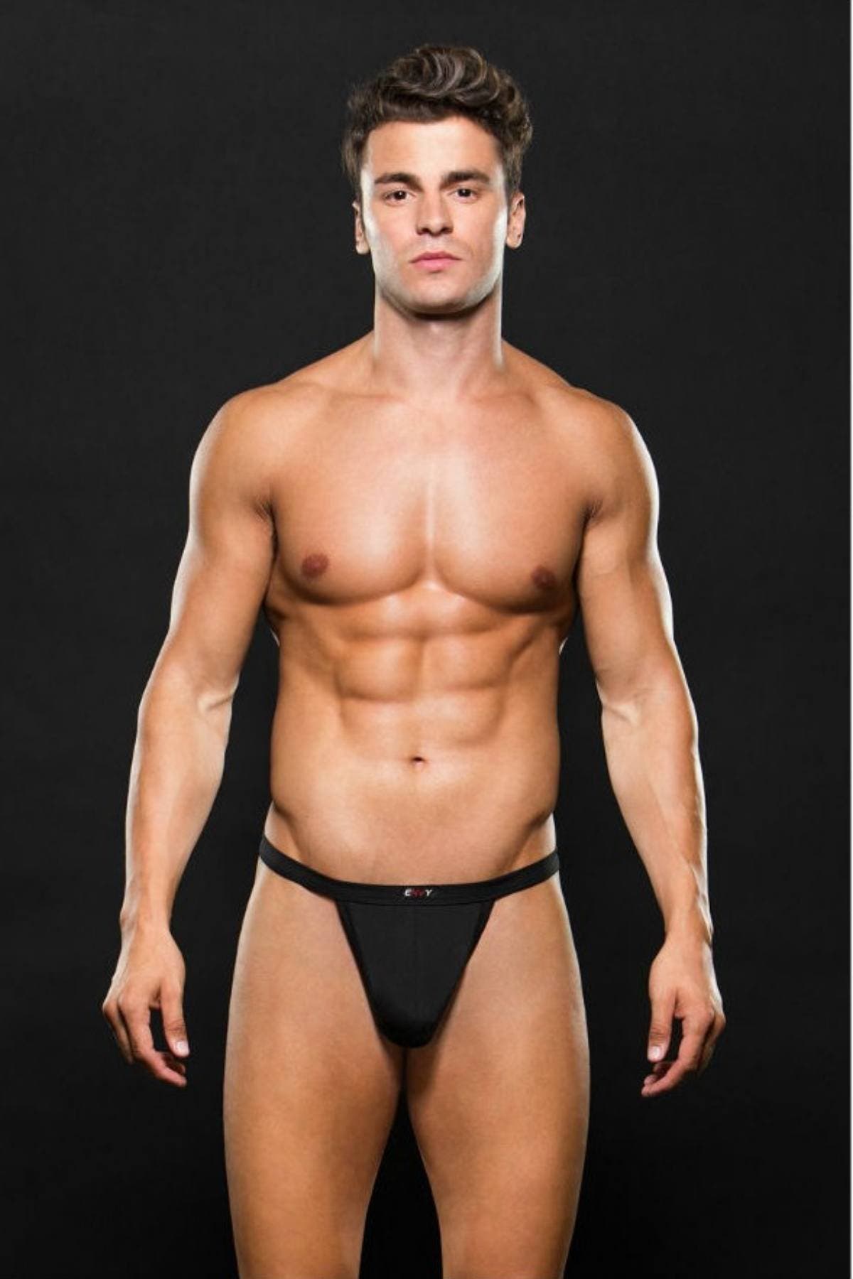 Envy Black Microfiber Sport Thong