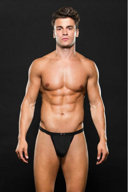 Envy Black Microfiber Sport Thong thumbnail 1