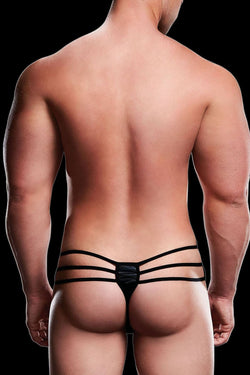 Envy Black Wet Look Low-Rise G-String thumbnail 2