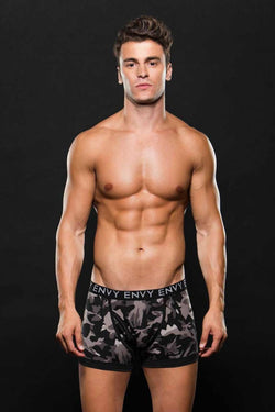 Envy Grey Camo Logo Elastic Boxer Bref thumbnail 1