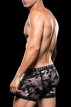 Envy Grey Camo Logo Elastic Boxer Bref thumbnail 2