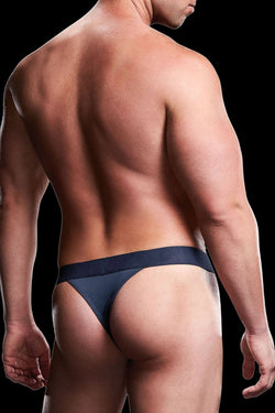 Envy Navy Blue Microfiber Low-Rise Thong thumbnail 2