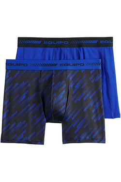 Equipo Blue and Diagonal Lines Quick Dry Performace 2-Pack Boxer Briefs thumbnail 1
