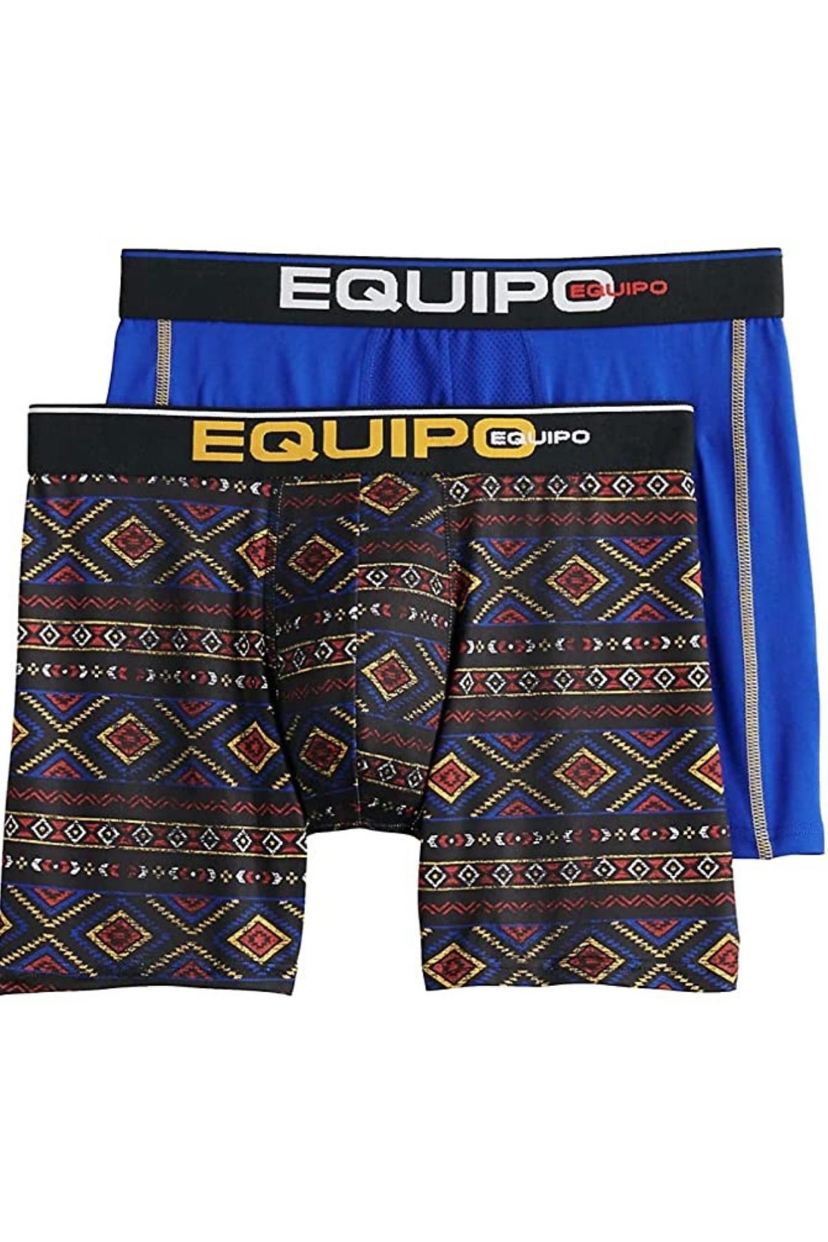 Equipo Blue and Tribal Quick Dry Performace 2-Pack Boxer Briefs