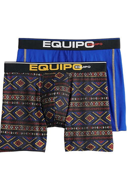 Equipo Blue and Tribal Quick Dry Performace 2-Pack Boxer Briefs thumbnail 1