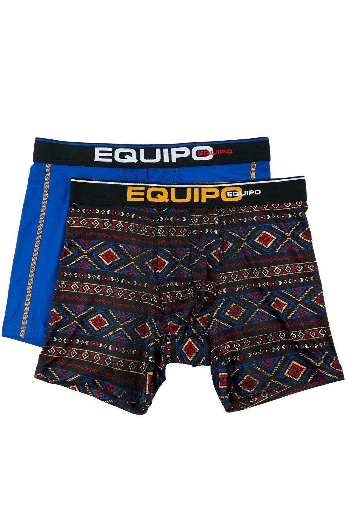 Equipo Blue and Tribal Quick Dry Performace 2-Pack Boxer Briefs