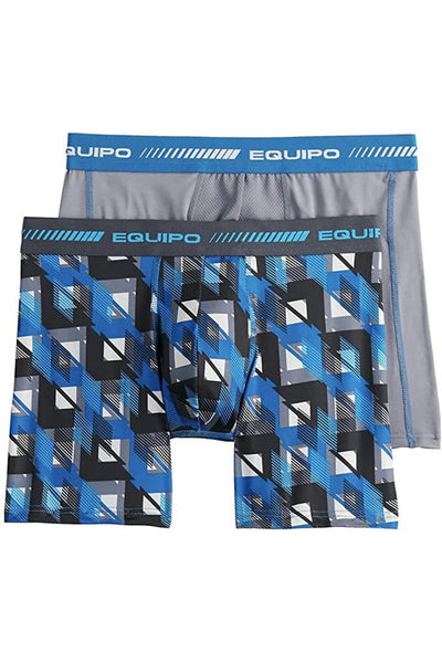 Equipo Grey and Triangles Quick Dry Performace 2-Pack Boxer Briefs