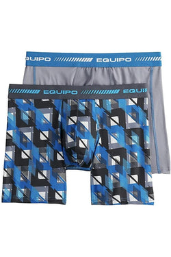 Equipo Grey and Triangles Quick Dry Performace 2-Pack Boxer Briefs thumbnail 1