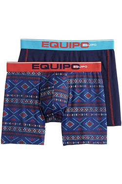 Equipo Navy and Tribal Quick Dry Performace 2-Pack Boxer Briefs thumbnail 1