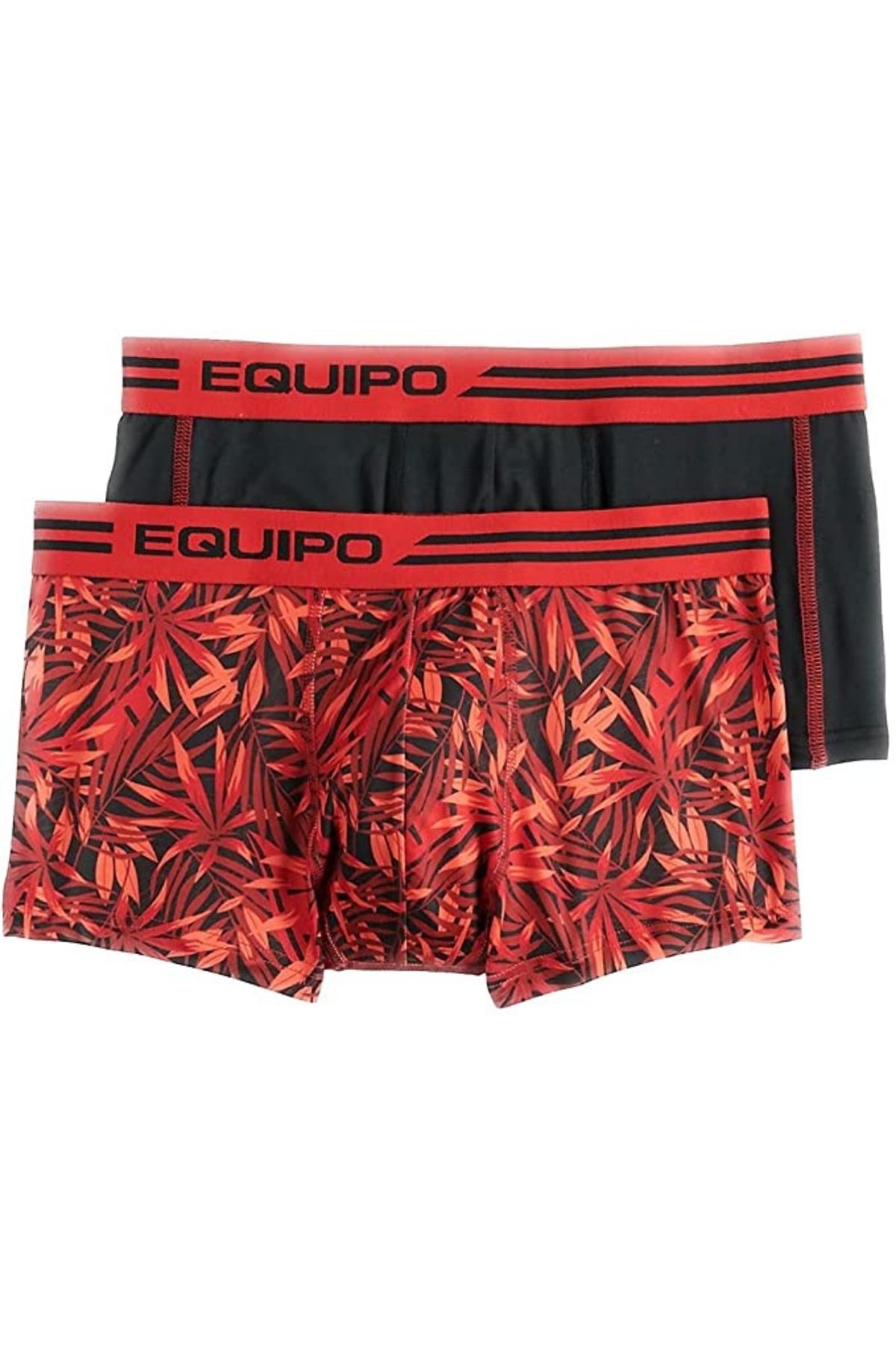 Equipo Red and Leaves Quick Dry Performace 2-Pack Trunks