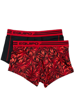 Equipo Red and Leaves Quick Dry Performace 2-Pack Trunks thumbnail 2