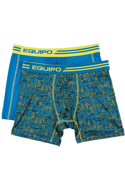 Equipo Teal and Lime Quick Dry Performace 2-Pack Boxer Briefs