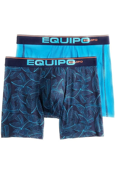 Equipo Turquoise and Leaves Quick Dry Performace 2-Pack Boxer Briefs