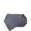 Ermenegildo Zegna Neat Floral Grid Silk Classic Tie Blue Fan