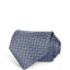 Ermenegildo Zegna Neat Medallion Silk Classic Tie Blue Fan