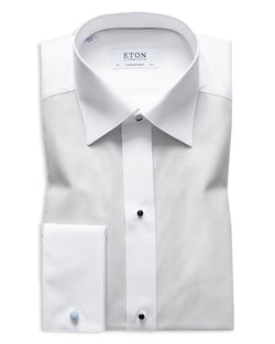 Eton Bib Slim Fit Tuxedo Shirt White/Gray thumbnail 1