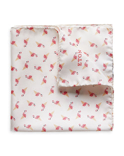 Eton Flamingo Ice Cream Cone Pocket Square Pink thumbnail 1
