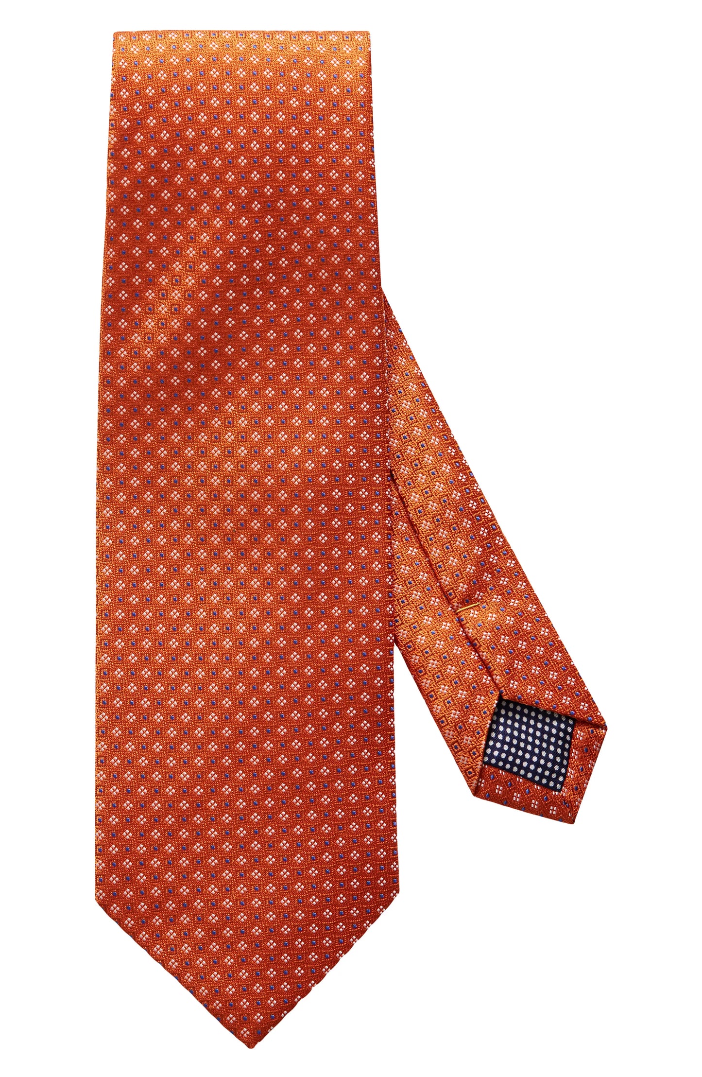 Eton Men's Geometric Silk Tie, Size Regular - Orange
