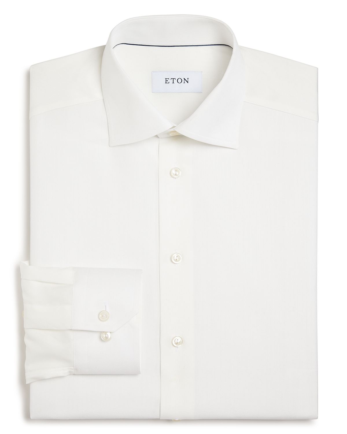 Eton Of Sweden Basic Regular Fit Small Herringbone Dress Shirt White