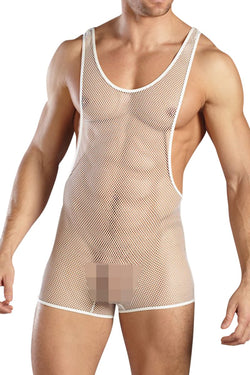 Extreme Collection White Fishnet Wrestler thumbnail 1