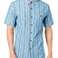 Ezekiel Blue Textured YarnDyed Stripe Halston Pocket Shirt
