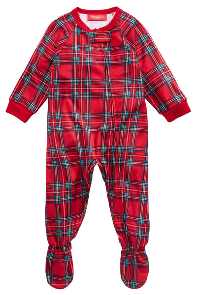 Family PJs BABY Brinkley Plaid Footed Pajama Onesie