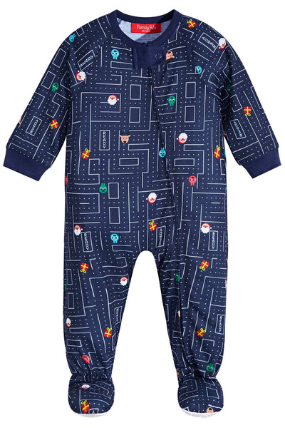 Family PJs BABY Race for Presents Footed Pajama Onesie