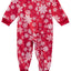 Family PJs BABY Red Snowflake Footed Onesie