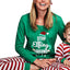 Family PJs Green/Red Striped Elfing Around 2pc Pajama Set