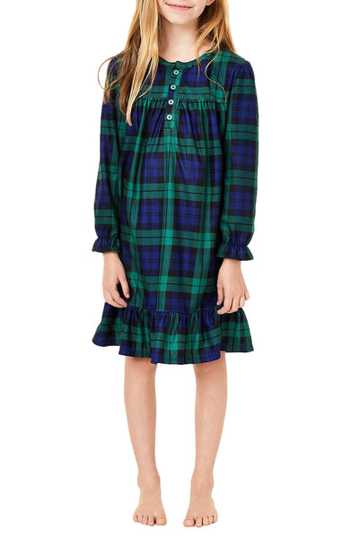 Family PJs KIDS Black Watch Plaid Nightgown