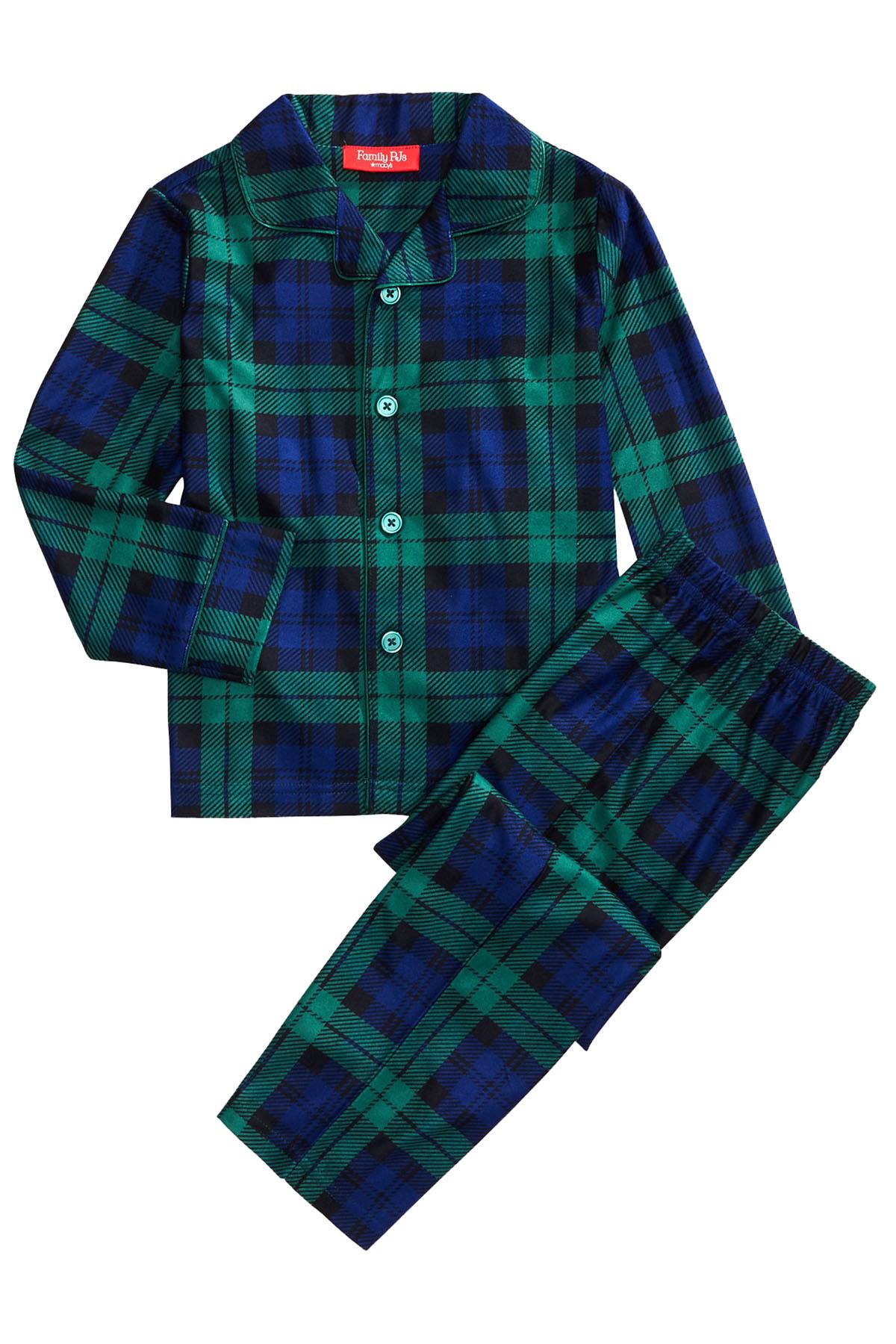 Family PJs KIDS Black Watch Plaid Pajama Set