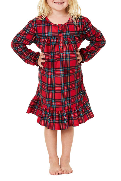 Family PJs KIDS Brinkley Plaid Nightgown