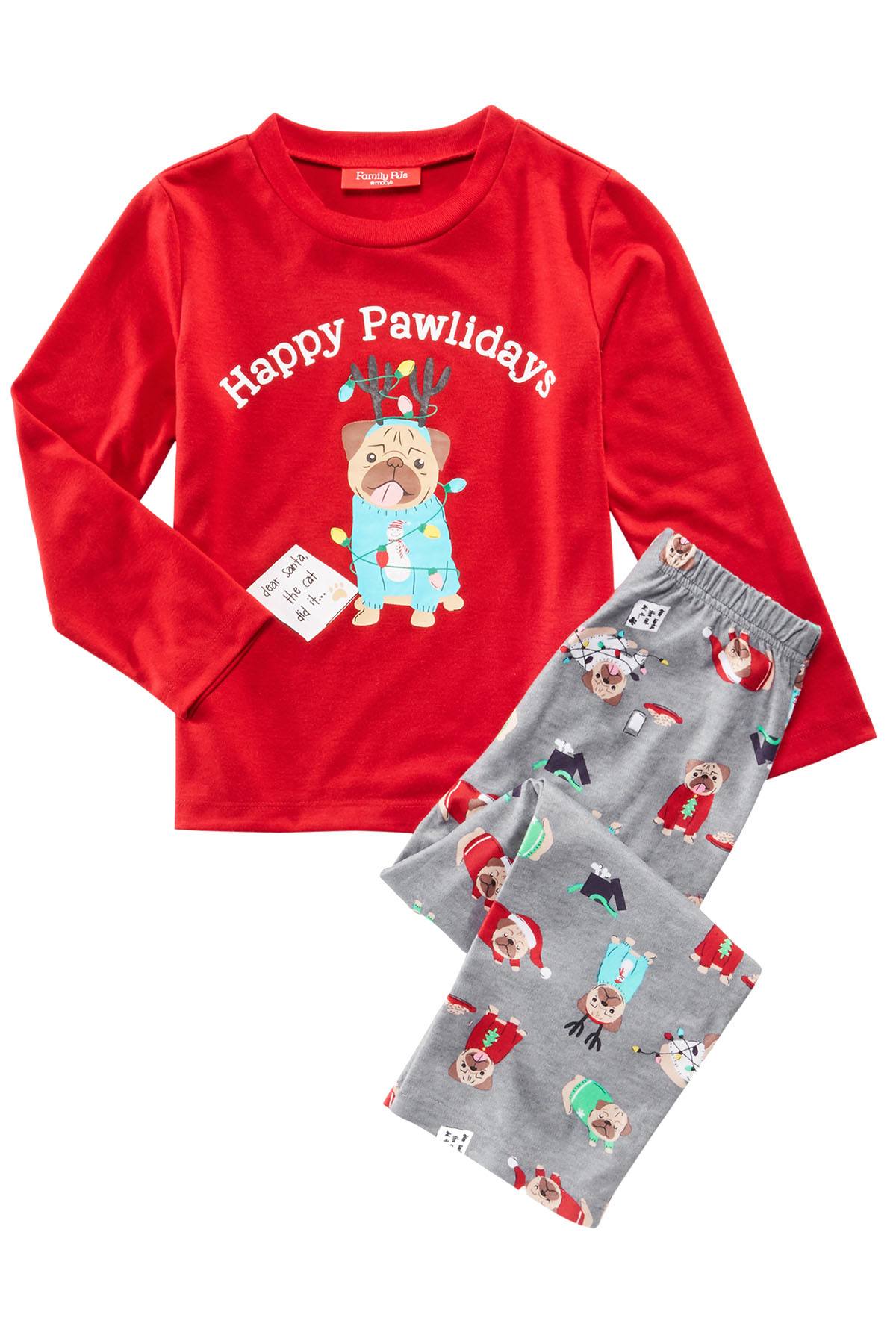 Family PJs KIDS Happy Pawlidays Pajama Set