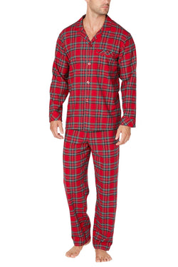 Family PJs Men Brinkley Plaid Button Down Pajama Set thumbnail 1