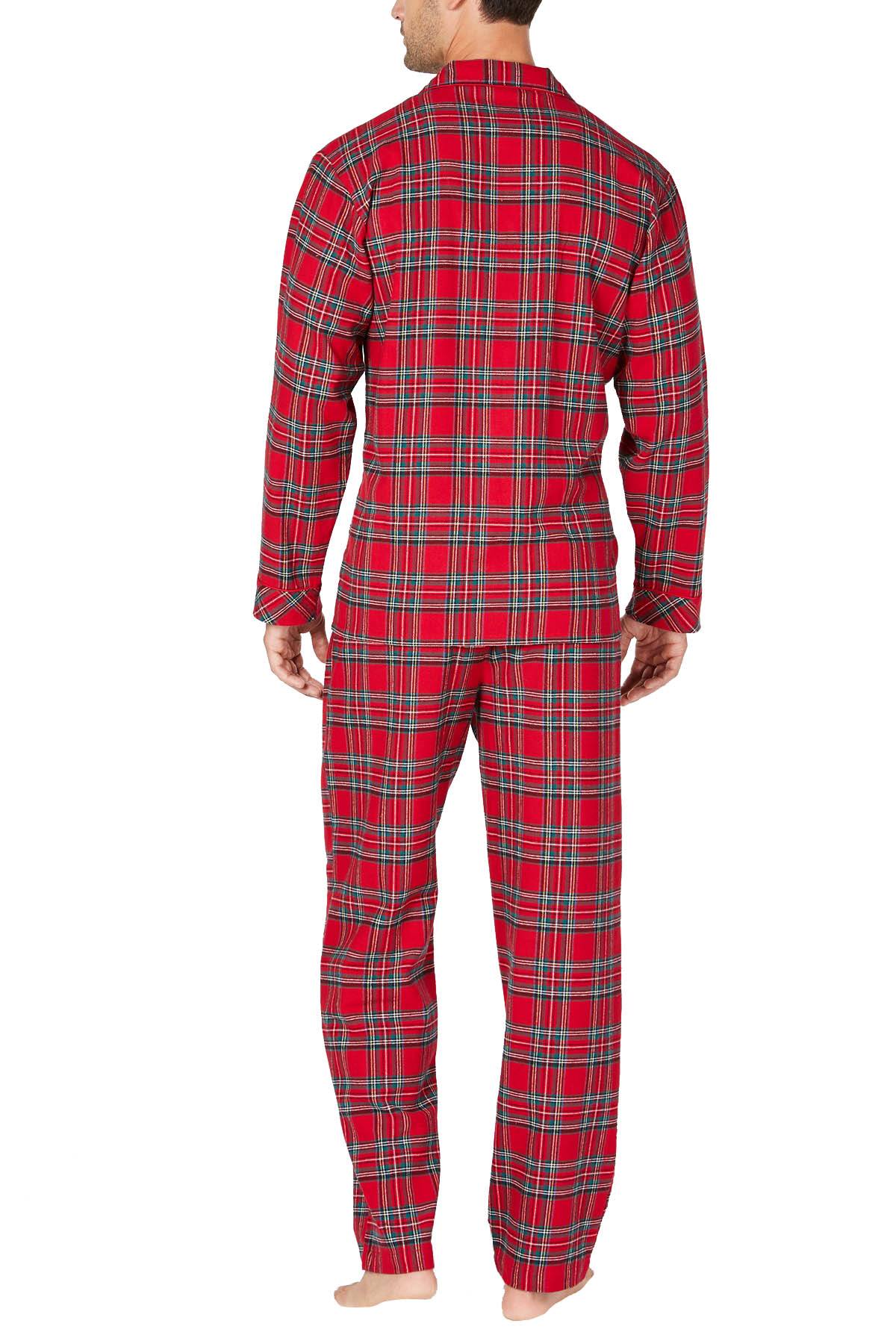 Family PJs Men Brinkley Plaid Button Down Pajama Set